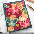 Waffle Flower Butterfly Blossom Coloring Stencils 421925 flowers