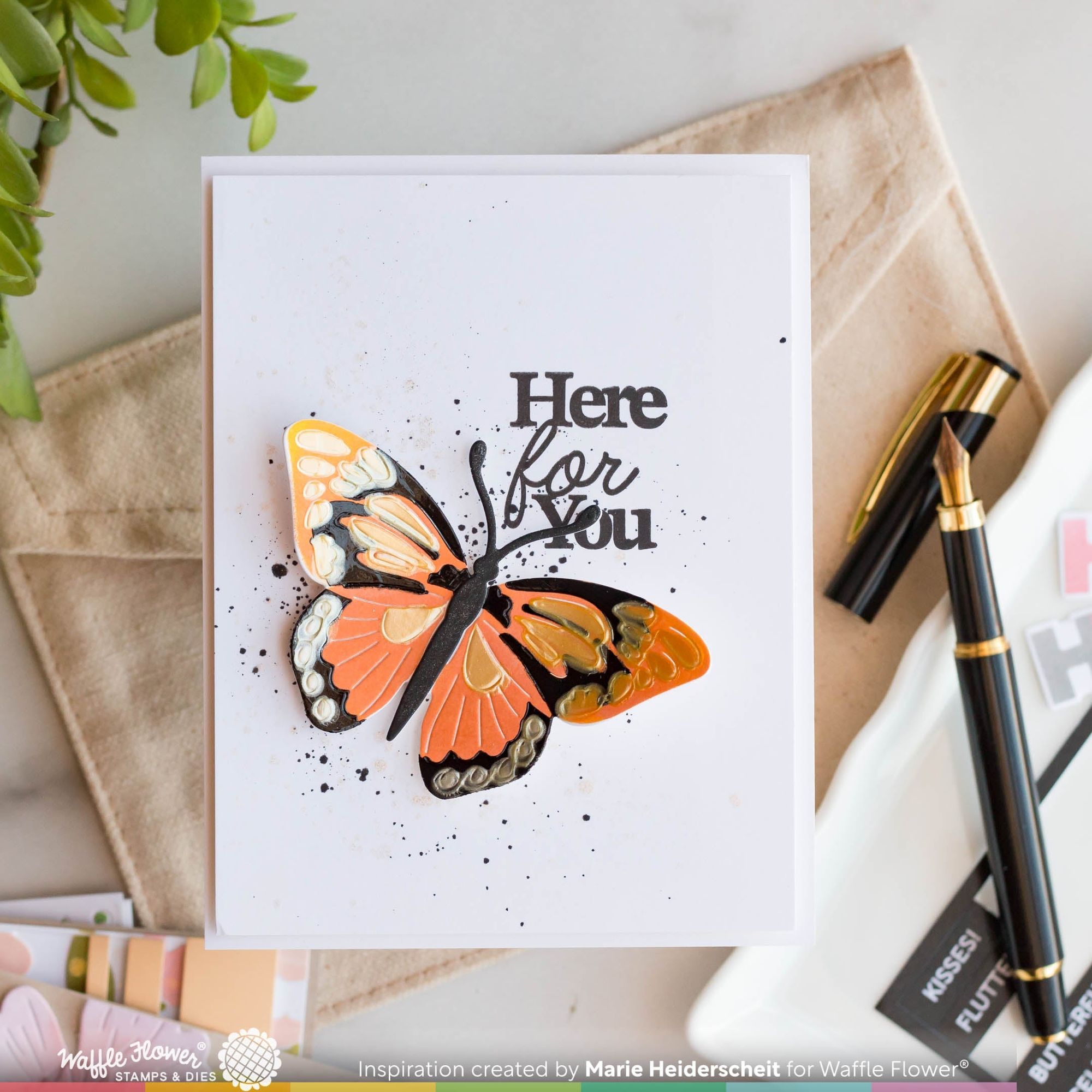 Waffle Flower Butterfly Focal Stencil 421941 here for you