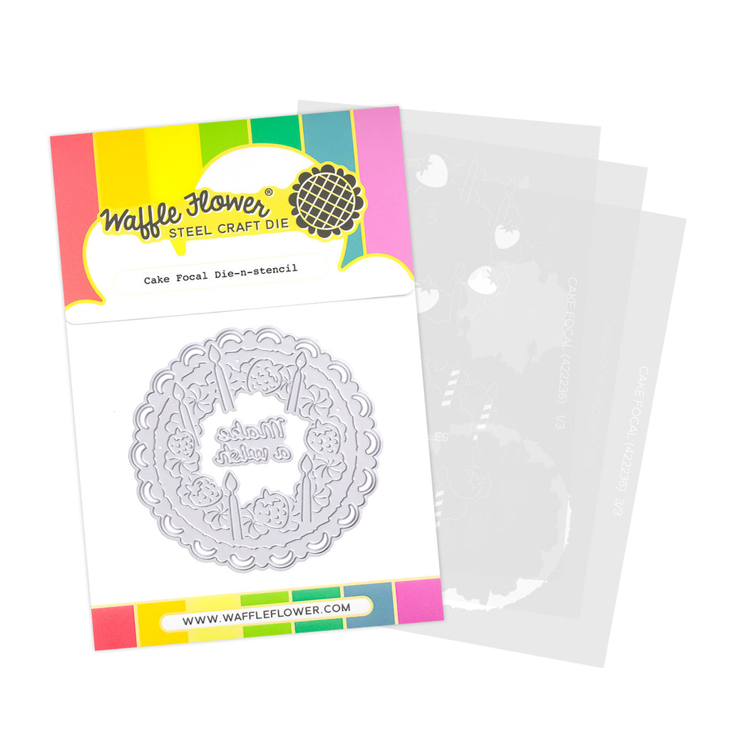 Waffle Flower Cake Focal Die-n-stencil 422236