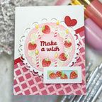 Waffle Flower Cake Focal Die-n-stencil 422236 strawberries