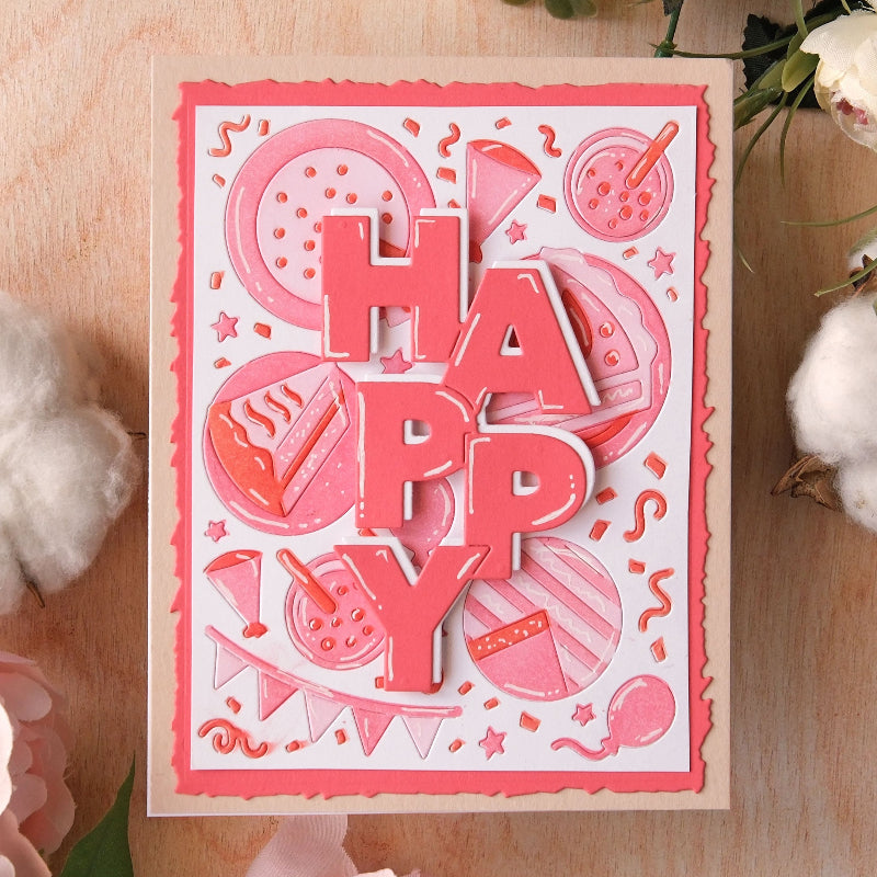 Waffle Flower Cake Time Sepia Layers Stencils 422231 celebrate