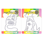 Waffle Flower Cat and Dog Silhouette Die Set