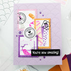 Waffle Flower Circle Sentiments Die 422068 purple