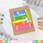Waffle Flower Classic Book Layering Stencil 421053 birthday