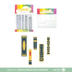 Waffle Flower Classic Book Layering Stencil 421053 layering guide