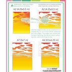 Waffle Flower Cloud Background Die 422567 layering guide