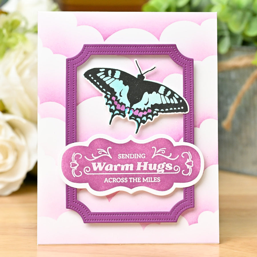 Waffle Flower Cloudy Skies Stencil 422197 butterfly
