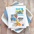 Waffle Flower Coastal Greetings Clear Stamps 422073 shells
