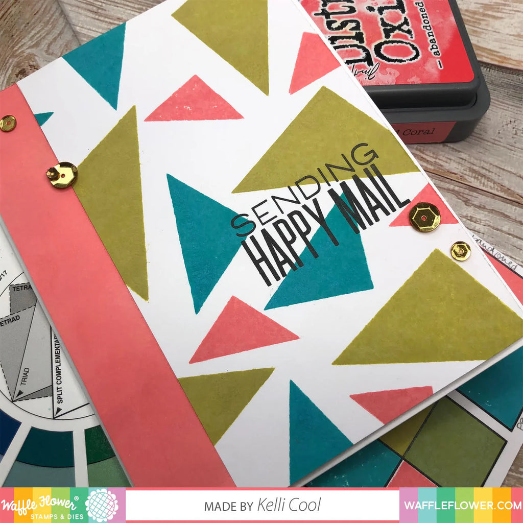 Waffle Flower Color Combos For Ink Pads Clear Stamps 271265 happy mail