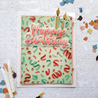 Waffle Flower Confetti Background Stencils 421966 candles