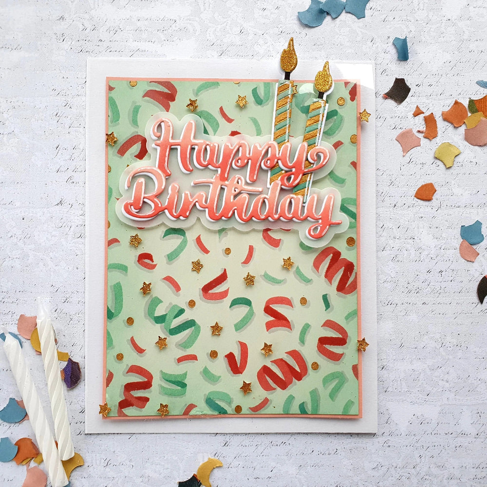 Waffle Flower Confetti Background Stencils 421966 candles
