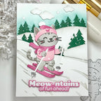Waffle Flower Cool Cat Die-n-stencil 422277 trees