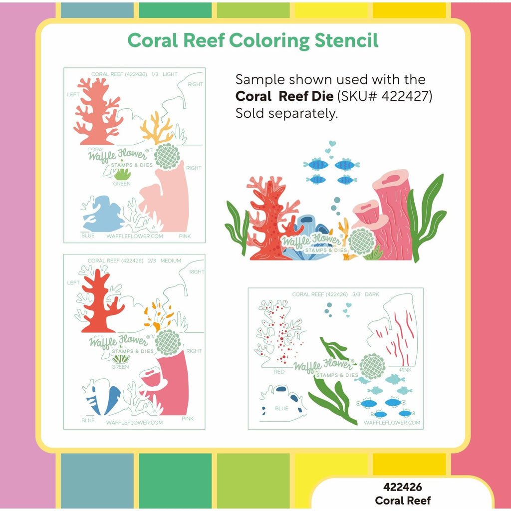 Waffle Flower Coral Reef Coloring Stencils 422426 inspiration