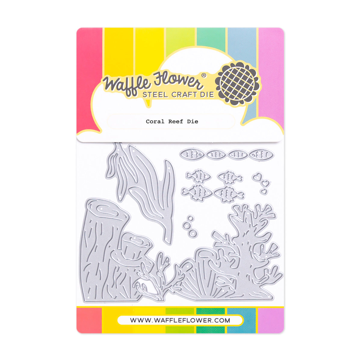 Waffle Flower Coral Reef Die and Stencil Set image 1