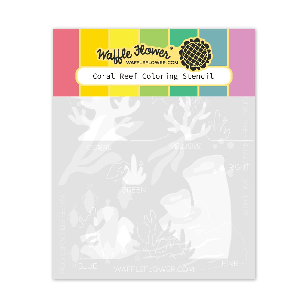 Waffle Flower Coral Reef Die and Stencil Set image 2