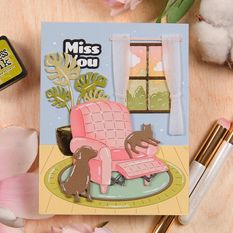 Waffle Flower Cozy Spot Add-ons Dies 422347 window