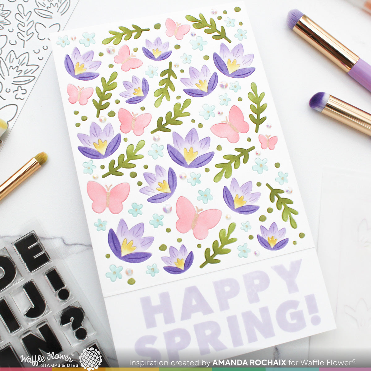 Waffle Flower Crocus Flutter Die 421934 happy spring