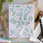 Waffle Flower Crocus Flutter Die and Stencil Set friend
