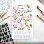 Waffle Flower Crocus Flutter Die and Stencil Set happy spring