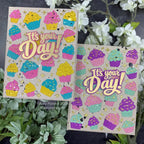 Waffle Flower Cupcake Background Coloring Stencil and Die Set it's your day card amy rysavy | color-code:ALT01