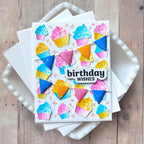 Waffle Flower Cupcake Background Coloring Stencils 421977 birthday wishes card
