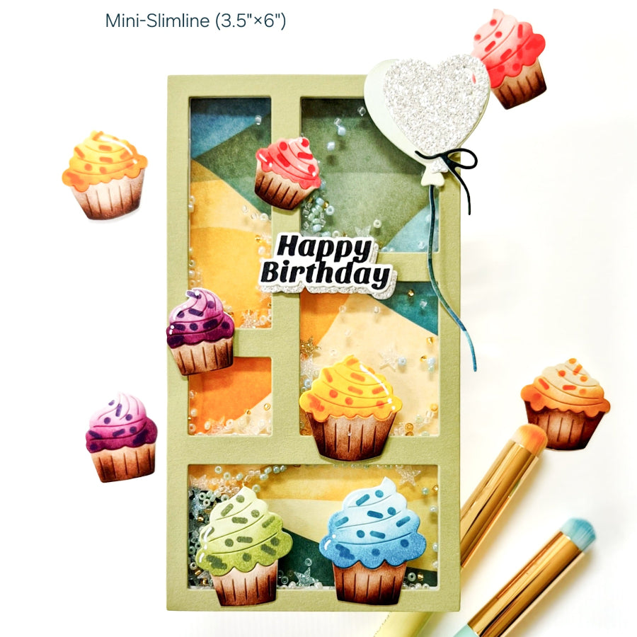 Waffle Flower Cupcake Background Coloring Stencils 421977 happy birthday card