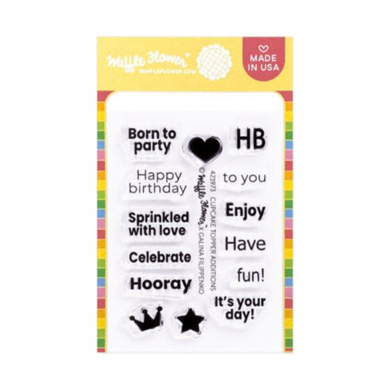 Waffle Flower Cupcake Topper Additions Clear Stamps 421973
