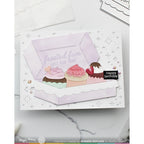 Waffle Flower Cupcake Topper Additions Clear Stamps 421973 frosted