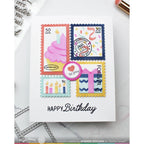 Waffle Flower Cupcake Topper Additions Clear Stamps 421973 happy birthday