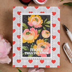 Waffle Flower Dashed Lattice Texture Die 422324 hearts