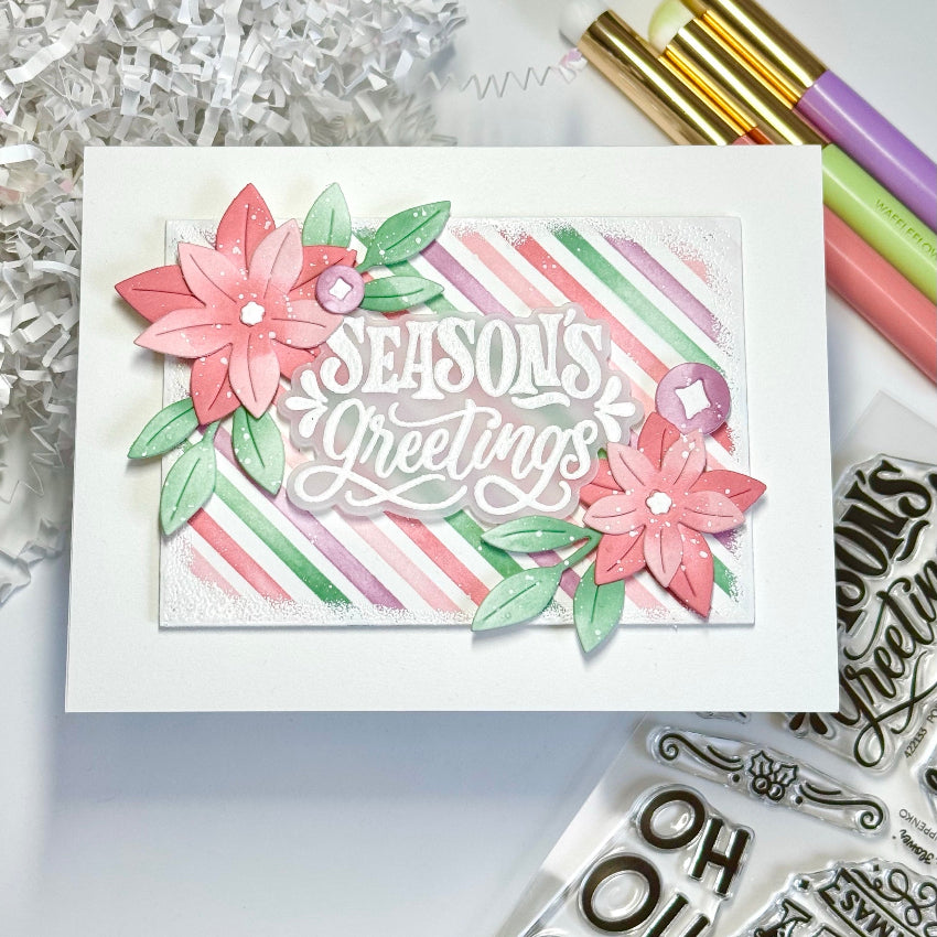 Waffle Flower Diagonal Line Stencils 422086 greetings