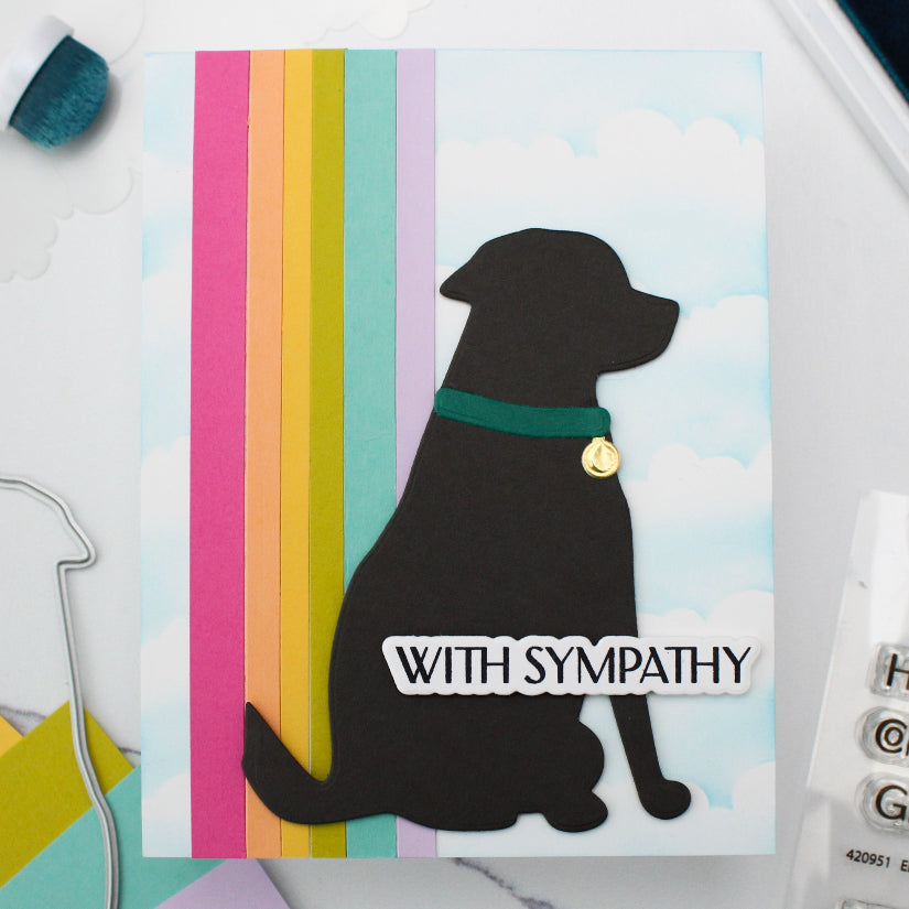 Waffle Flower Dog Silhouette Dies 422018 with sympathy
