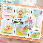 Waffle Flower Egg Hunt Sentiments Clear Stamp and Die Set easter postage stamps