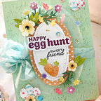 Waffle Flower Egg Hunt Sentiments Matching Dies 422366 colorful flowers