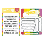 Waffle Flower Elegant Sentiments Clear Stamps and Die Set wfc951
