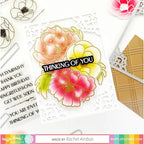 Waffle Flower Elegant Sentiments Clear Stamps and Die Set wfc951 flowers
