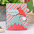 Waffle Flower Elf-tastic Sentiments Clear Stamp and Die Set cardinal