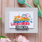 Waffle Flower Fabric Lover Die n stencil 422034 thank you