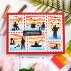 Waffle Flower Fishing Puns Matching Dies 422560 happy birthday card