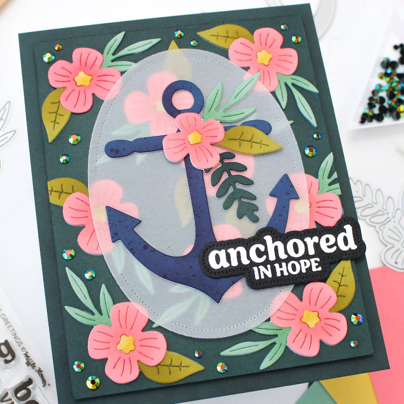 Waffle Flower Floral Anchor Dies 422077 flowers