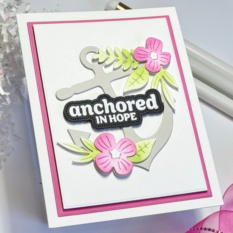Waffle Flower Floral Anchor Dies 422077 hope