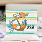 Waffle Flower Floral Anchor Dies 422077 stripes