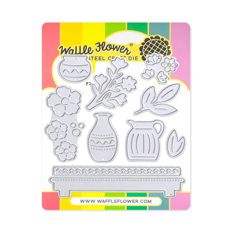Waffle Flower Floral Shelf Dies 422368