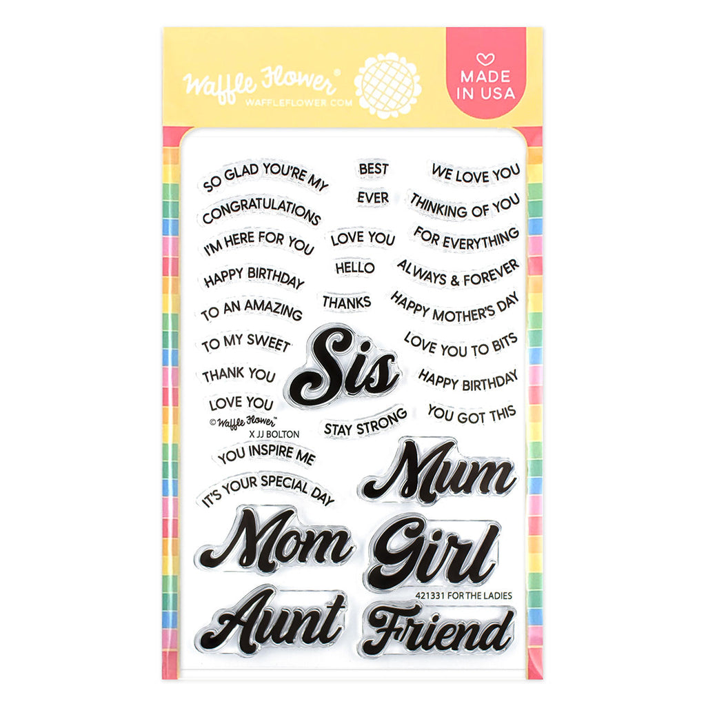 Waffle Flower For The Ladies Sentiments Clear Stamps 421331