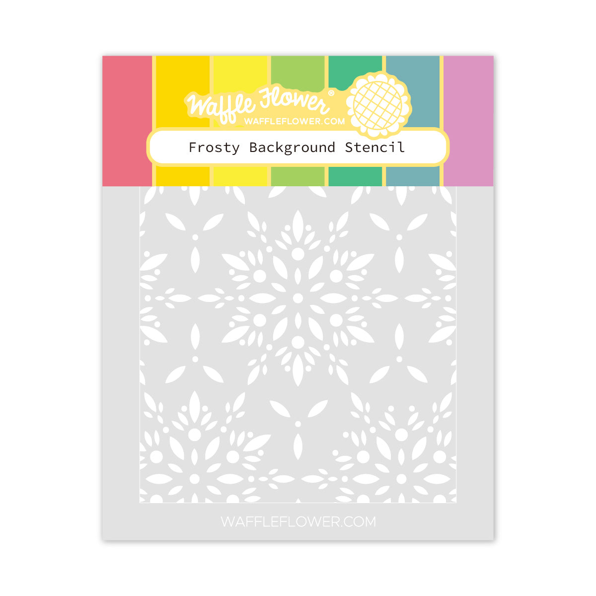 Waffle Flower Frosty Background Stencil 421885