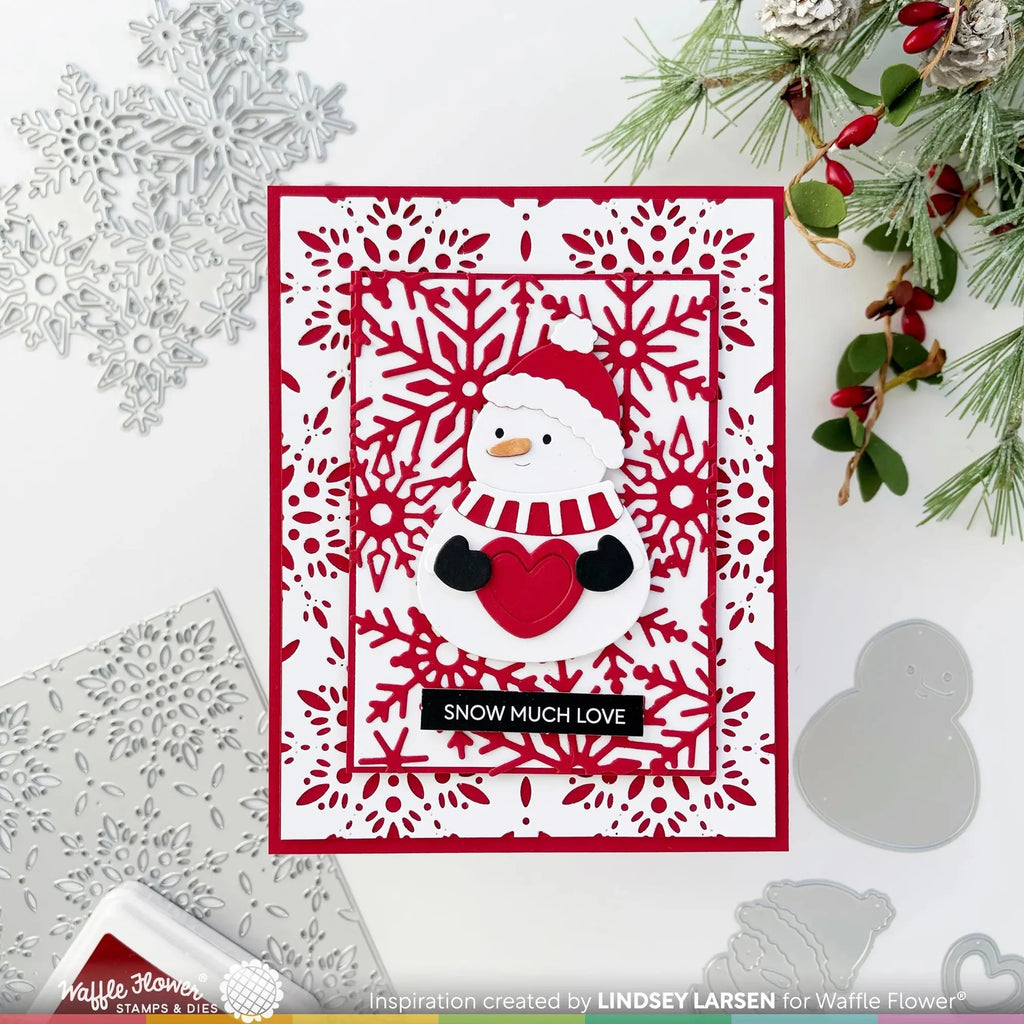 Waffle Flower Frosty Panel Die 421884 snowman
