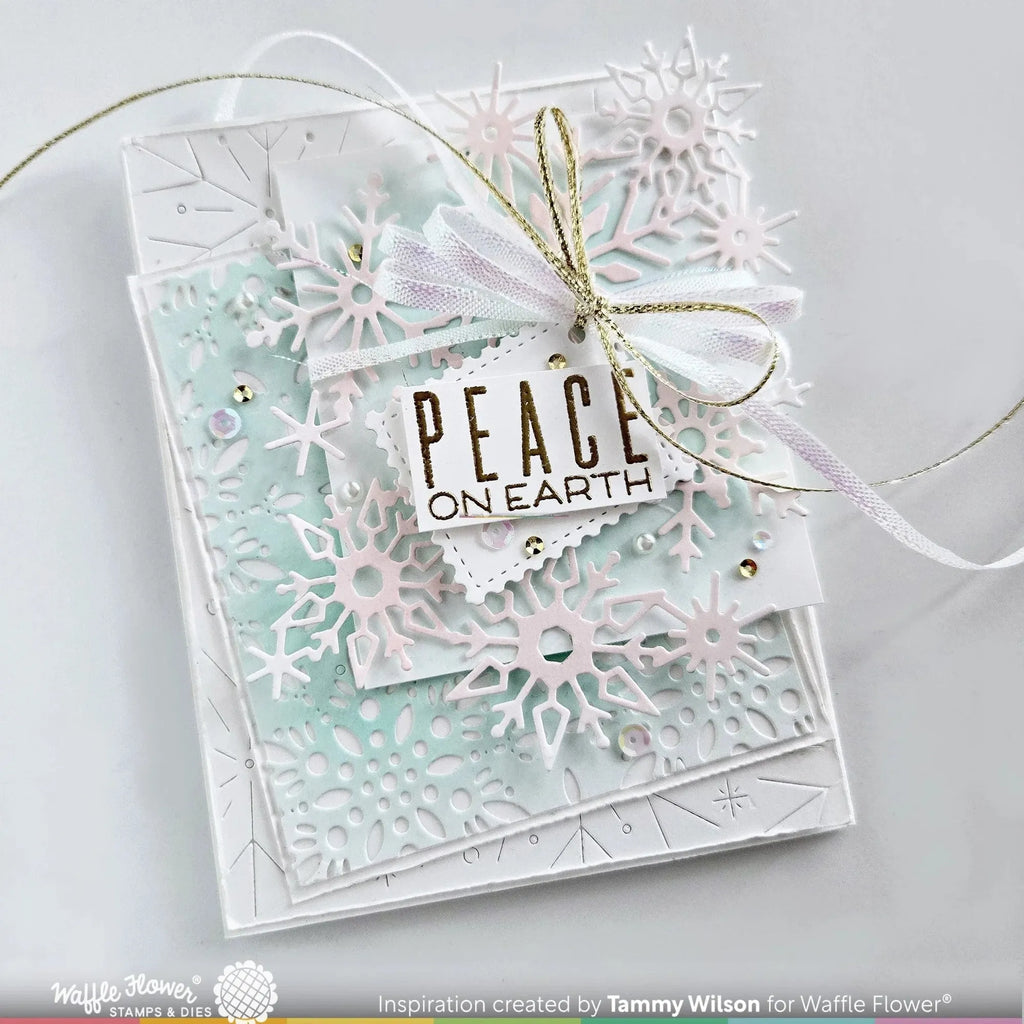 Waffle Flower Frosty Texture Die 421886 snowflakes