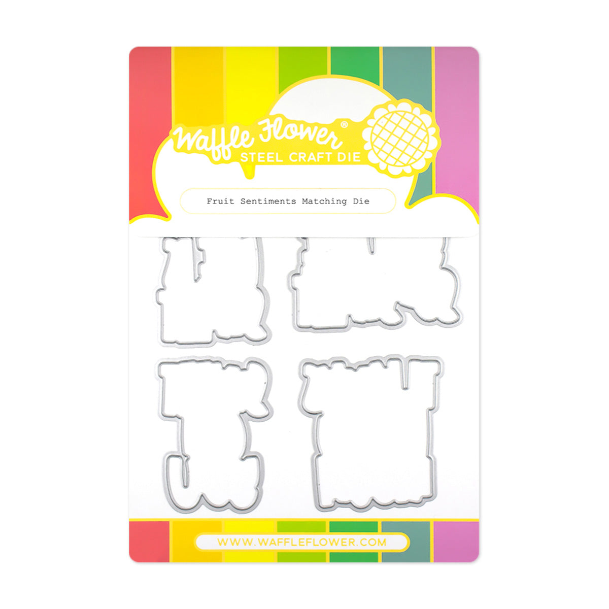 Waffle Flower Fruit Sentiments Clear Stamp and Die Set WFC1491 product image 2