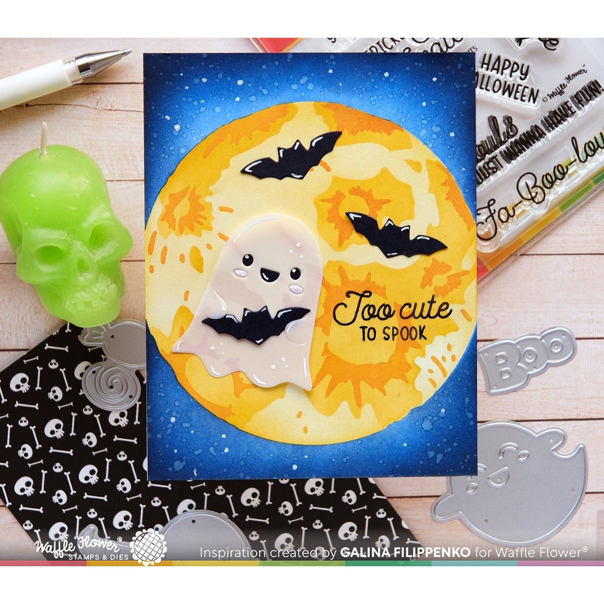 Waffle Flower Full Moon Stencils 421850 moon