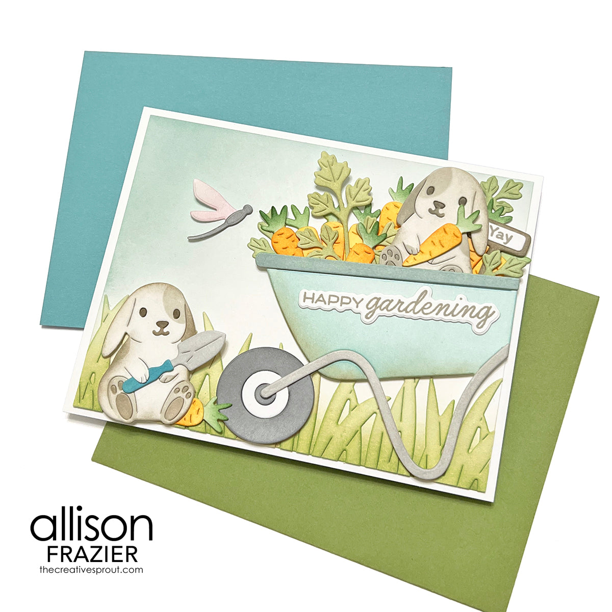 Waffle Flower Garden Backdrop Dies 422489 cute bunnies